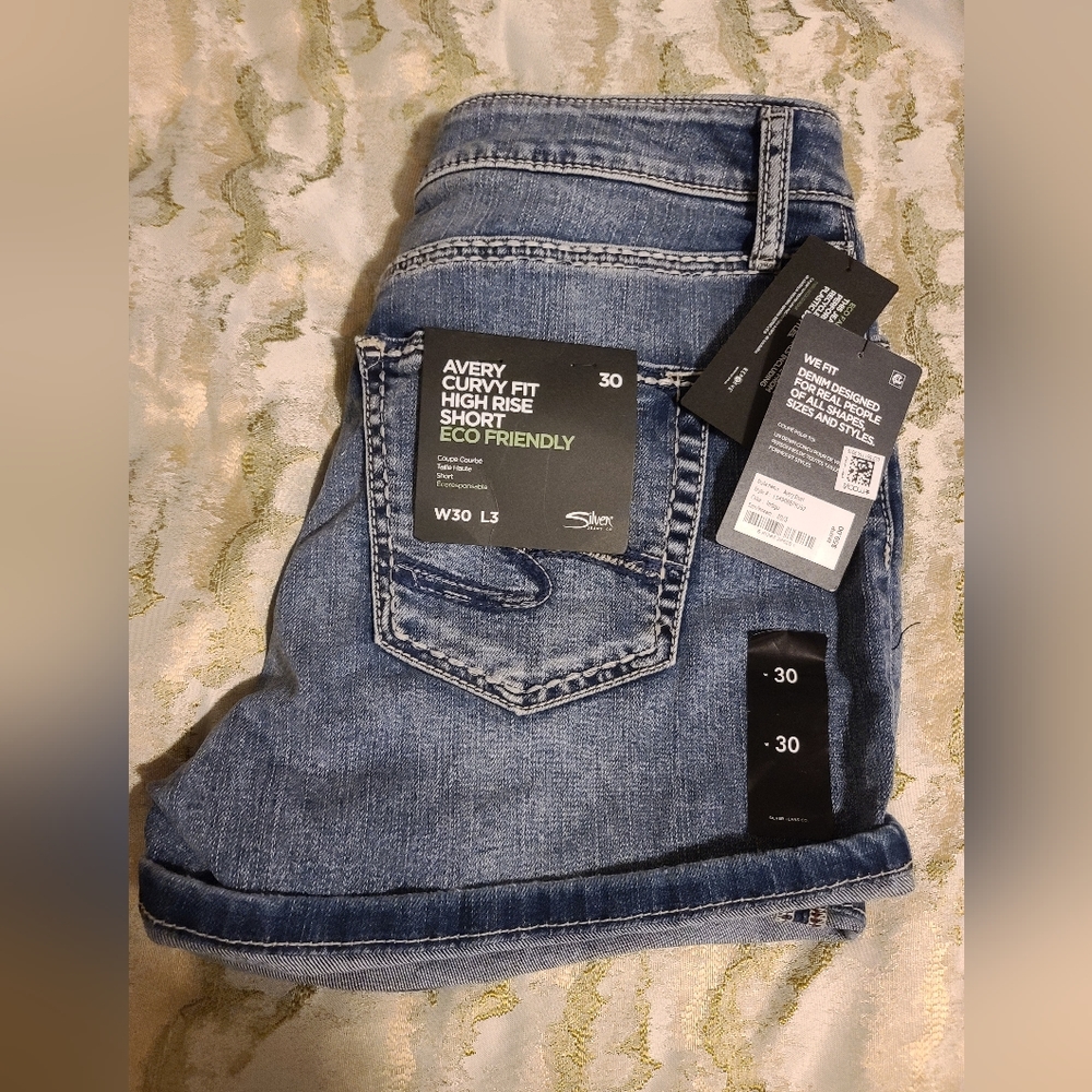 Silver Women Denim Short
